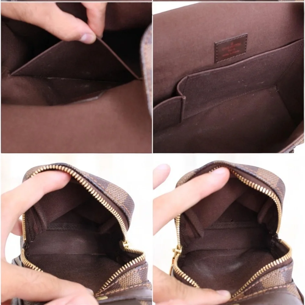 Louis Vuitton Melville Reporter Damier Ebene Messenger Crossbody Bag P0006